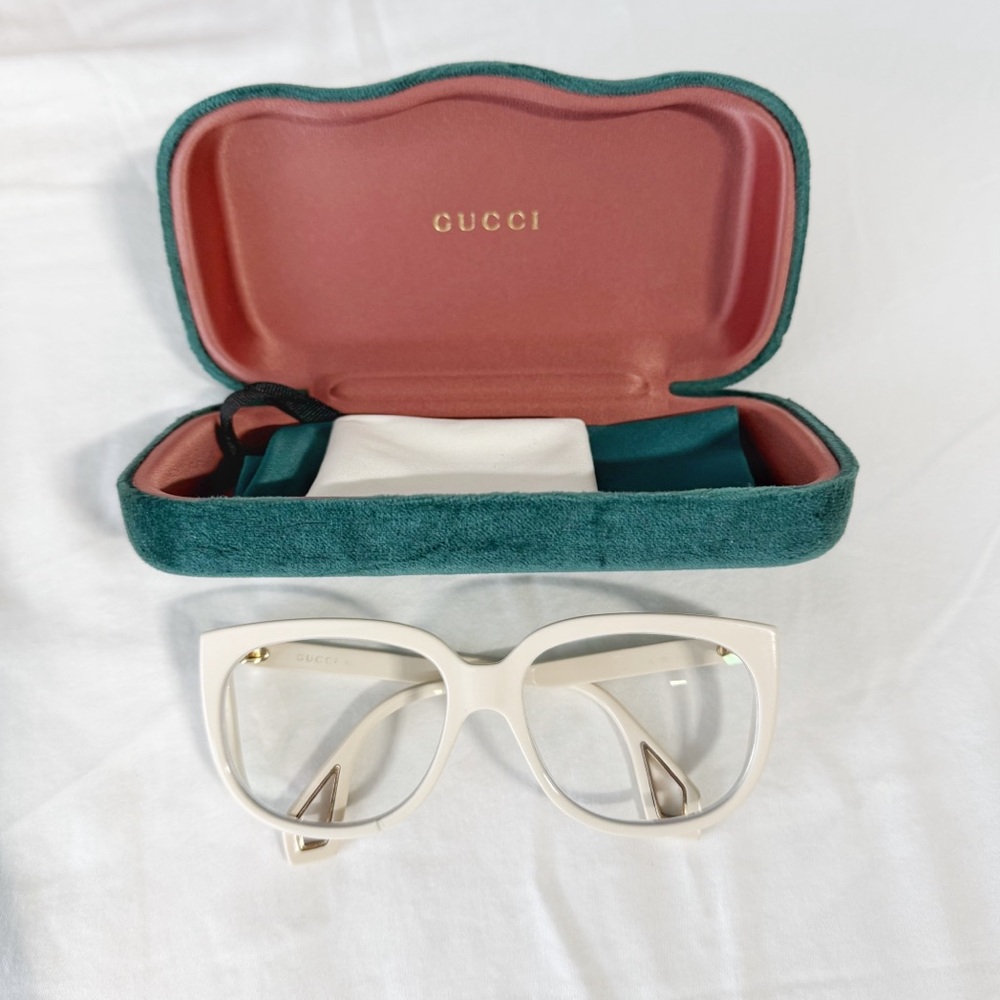 Gucci Women's Prescription Eyeglasses in Cream White